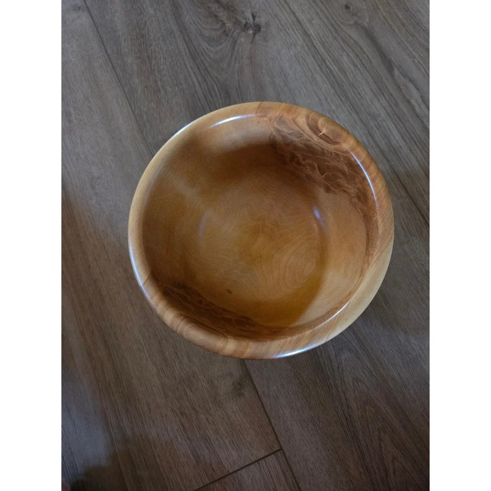 Paul Johnson Alaska Hand Turned Burl Wood Pedestal Bowl Artisan Signed